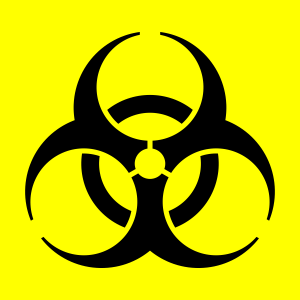 Biological hazard trefoil symbol