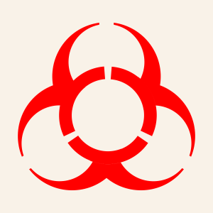 Rejected biohazard symbol 1